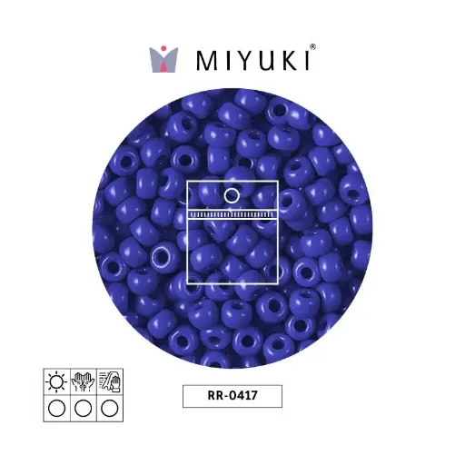 [06674] Mostacilla Miyuki rocalla 6/0 RR0417 opaco royal azul x 25g