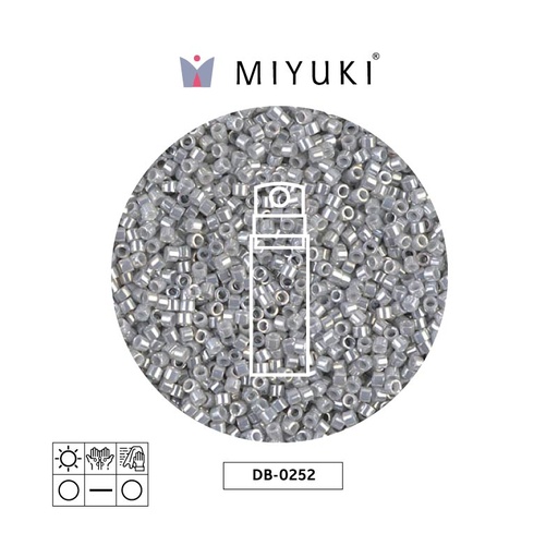 [30579] Miyuki delica 11/0 DB0252 Ceylon perlado gris x 10gr