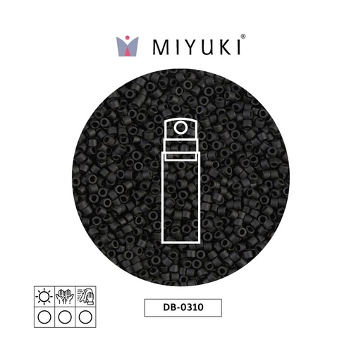 [30580] Miyuki delica 11/0 DB0310 negro mate x 10gr