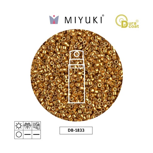 [30597] Miyuki delica 11/0 DB1833 galvanizado amarillo dorado x 10g