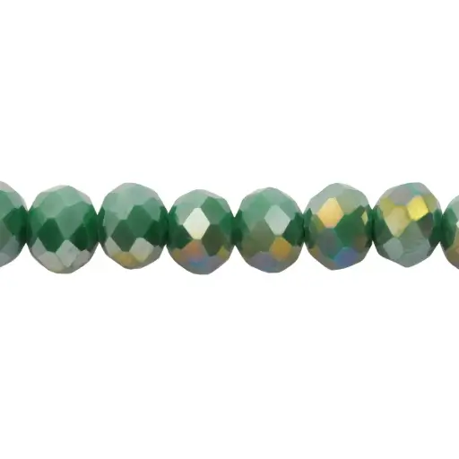 [16182] Murano rondela facetada 6mm turquoise 87 x 96unds