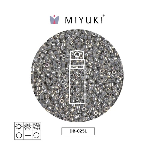[29598] Miyuki delica 11/0 DB0251 metalizado gris lusterr x 10gr