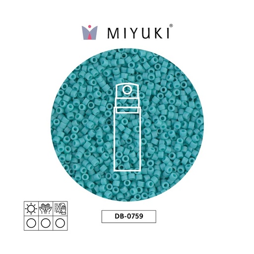 [29617] Miyuki delica 11/0 DB0759 mate opaco azul turquesa x 10g