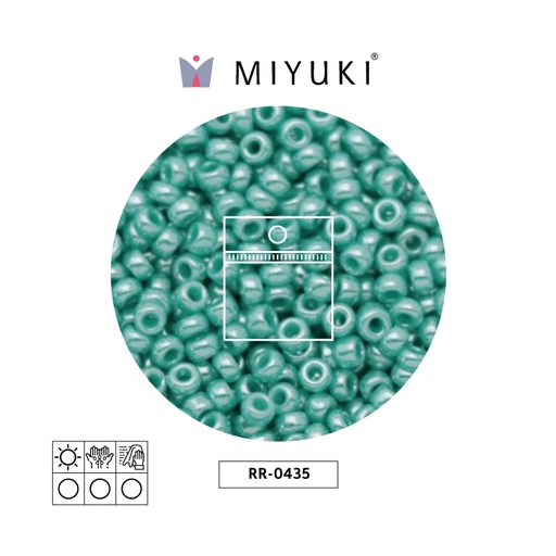 [13948] Mostacilla Miyuki rocalla 11/0 RR0435 opaco verde brillo x 25g