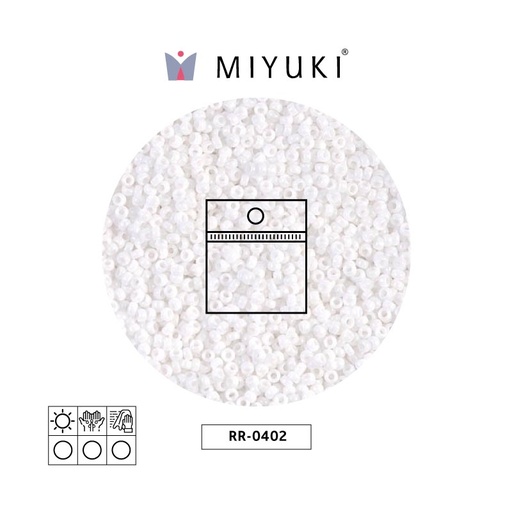 [24042] Mostacilla Miyuki rocalla 15/0 RR0402 blanco x 25g