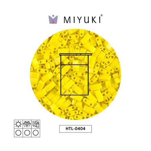 [21735] Miyuki half tila 5x2.3x1.9mm HTL0404 opaco amarillo x 10G