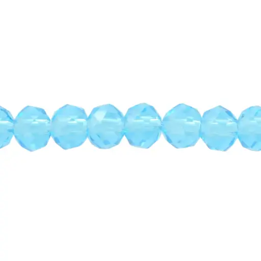 [07213] Murano rondela facetada 3mm aqua O07 x 100 unds