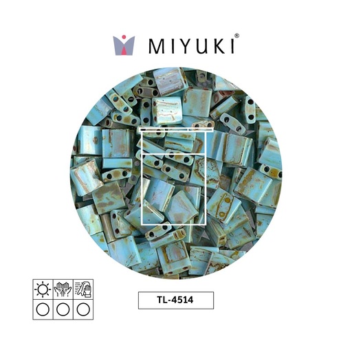 [11742] Miyuki tila 5x5x1.9mm TL4514 opaco azul turquesa azul picasso x 10g