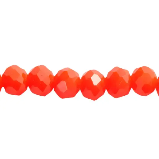 [13344] Murano rondela facetada 4mm naranja mate 50 x 115unds