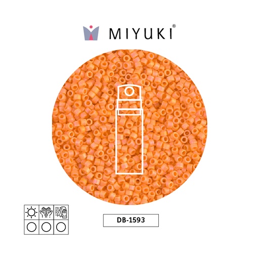 [29637] Miyuki delica 11/0 DB1593 mate opaco mandarin AB x 10gr