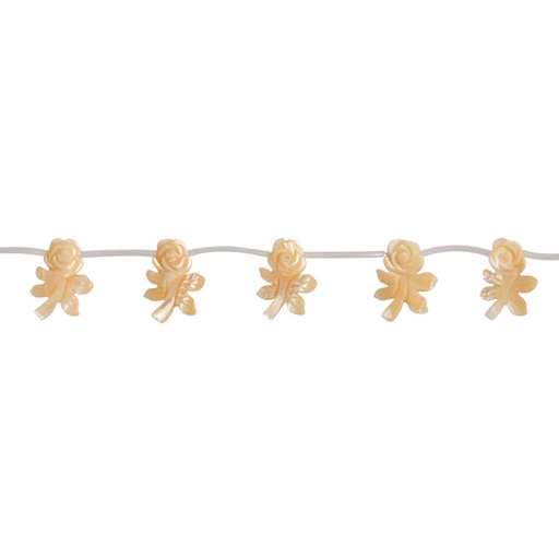 [07568] Rosa 15x20mm Madre perla natural x 12unds