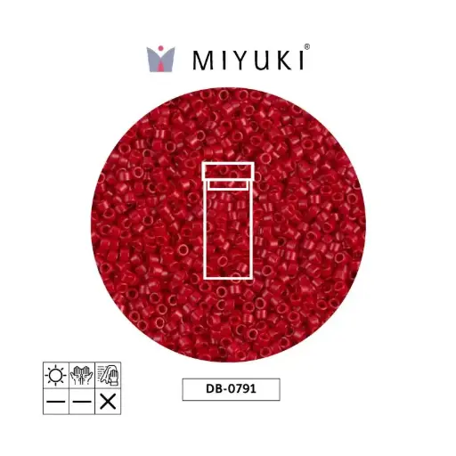 [31222] Miyuki delica 11/0 DB0791 opaco rojo x 3g