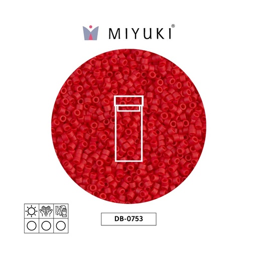 [28372] Miyuki delica 11/0 DB0753 opaco oscuro rojo x 3g
