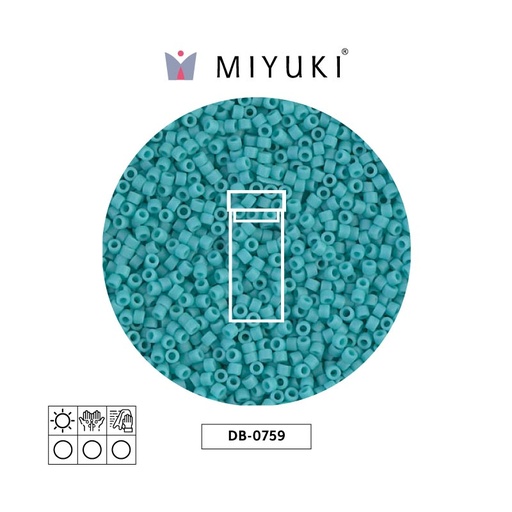 [28412] Miyuki delica 11/0 DB0759 mate opaco azul turquesa x 3g