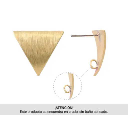 [27633] Aretes triangulo 22x20mm/R x 10 pares
