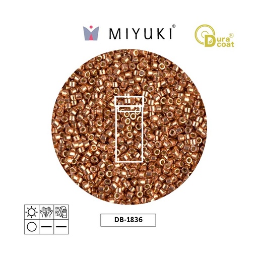 [31955] Miyuki delica 11/0 DB1836 galvanizado muscat x 3g
