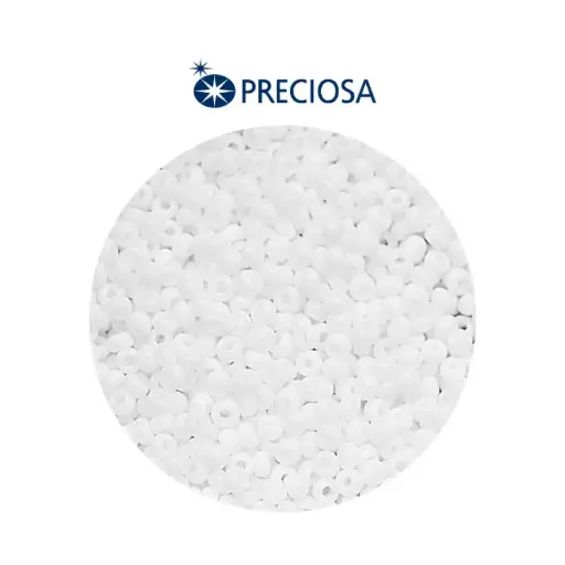 [08567] Mostacilla checa preciosa 2mm 03050 OP blanca x 500g