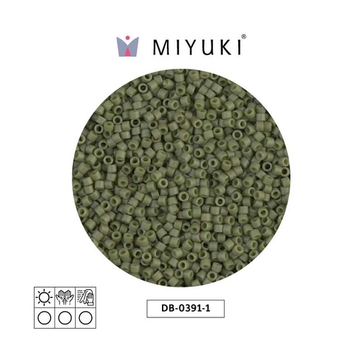 [27358] Miyuki delica 11/0 DB0391-1 opaco verde satinado x 50g