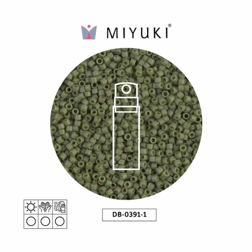 [19864] Miyuki delica 11/0 DB0391-1 opaco verde satinado x 10g