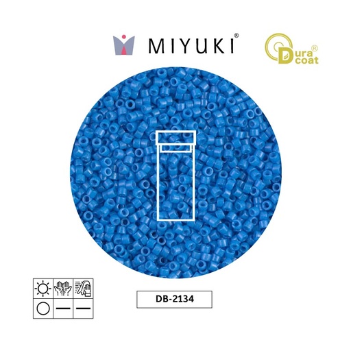 [31865] Miyuki delica 11/0 DB2134 opaco azul x 3g