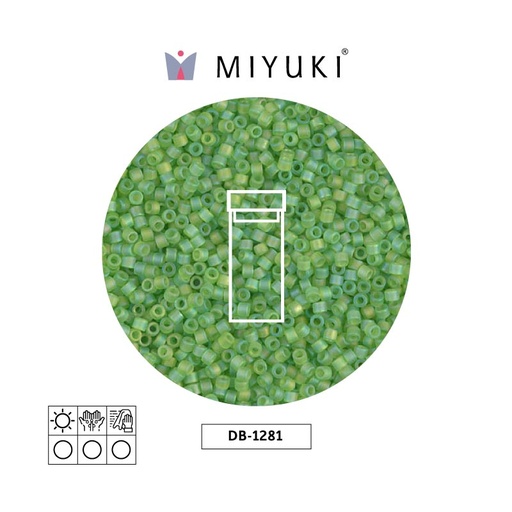 [30025] Miyuki delica 11/0 DB1281 mate transparente verde AB x 3g
