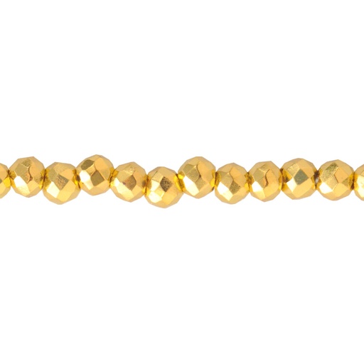 [23113] Murano redondo facetado 2mm dorado x unds