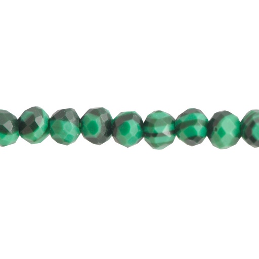 [17444] Sarta redonda facetada 2mm malaquita x 214 unds