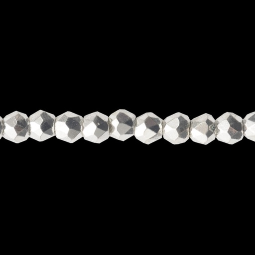 [23122] Murano redondo facetado 2mm plateado x unds