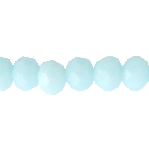 [16270] Murano rondela facetada 6mm azul turquesa 53 x aprox 95unds