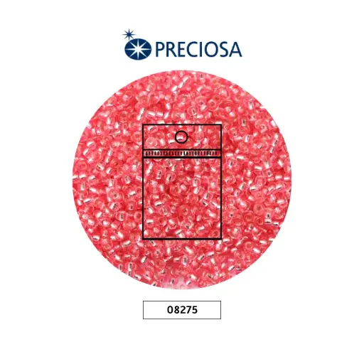 [28558] Mostacilla checa preciosa 2mm 08275 LP rosado x 50g