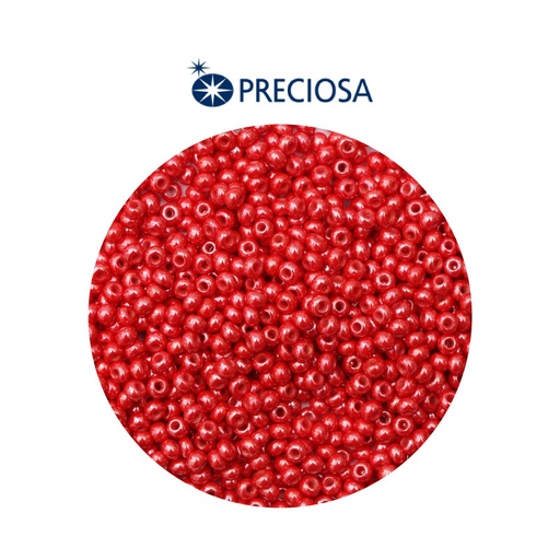 [25698] Mostacilla checa preciosa 10/0 2mm 98190 rojo perlado x 500g