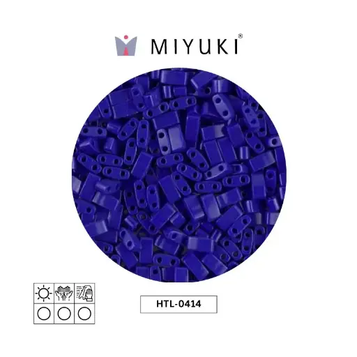 [20965] Miyuki half tila 5x2.3x1.9mm HTL0414 opaco azul x 50g