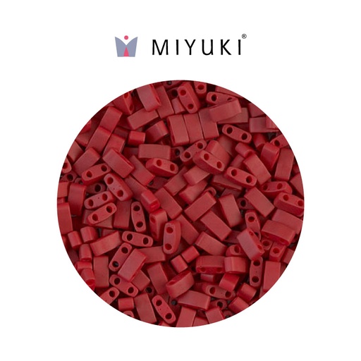 [29899] Miyuki half tila 5x2.3x1.9mm HTL2040 mate metalizado brick rojo x 50g