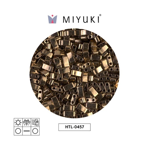 [31952] Miyuki half tila 5x2.3x1.9mm HTL0457 metalizado oscuro bronce x 50g
