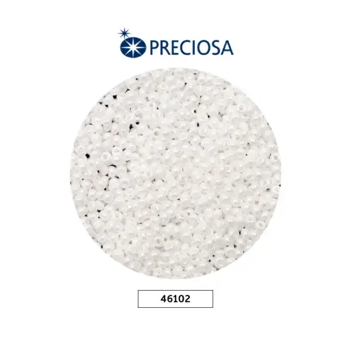 [12823] Mostacilla checa preciosa 2mm 46102 OP blanco x 500g