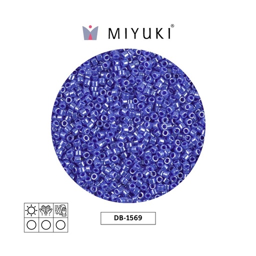 [29448] Miyuki delica 11/0 DB1569 opaco azul lusterr x 50g
