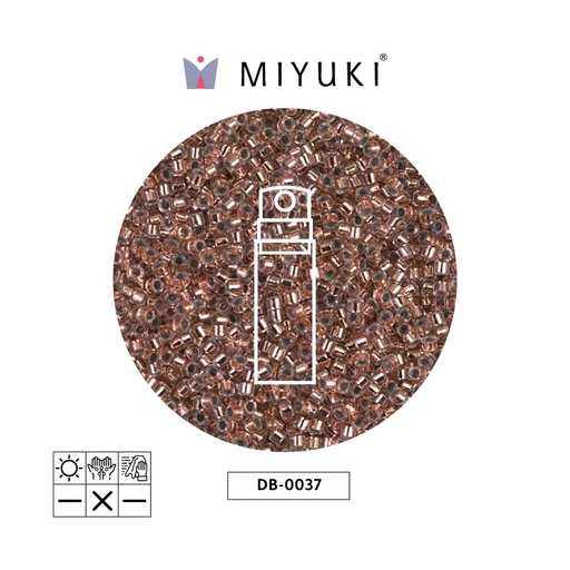 [29399] Miyuki delica 11/0 DB0037 copper forrado cristal x 10g
