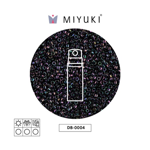 [15397] Miyuki delica 11/0 DB0004 metalizado oscuro plum AB x 10g