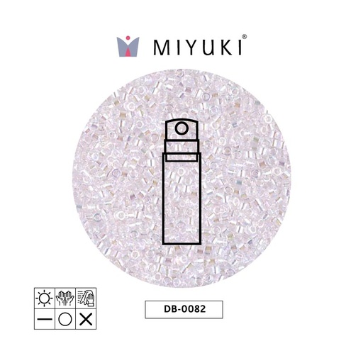 [15805] Miyuki delica 11/0 DB0082 transparente pálido rosado AB X 10g