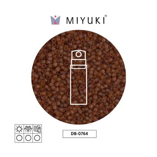 [28207] Miyuki delica 11/0 DB0764 mate transparente oscuro cafe x 10g