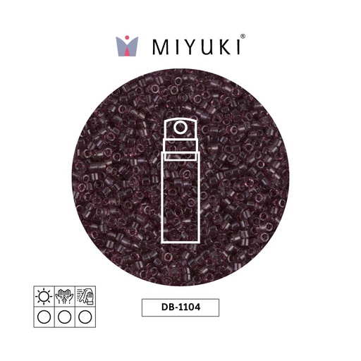 [29883] Miyuki delica 11/0 DB1104 transparente mauve x 10g