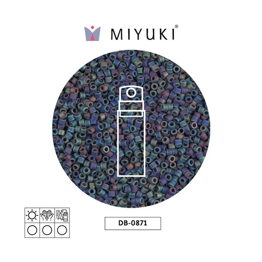 [15356] Miyuki delica 11/0 DB0871 mate negro AB x 10g