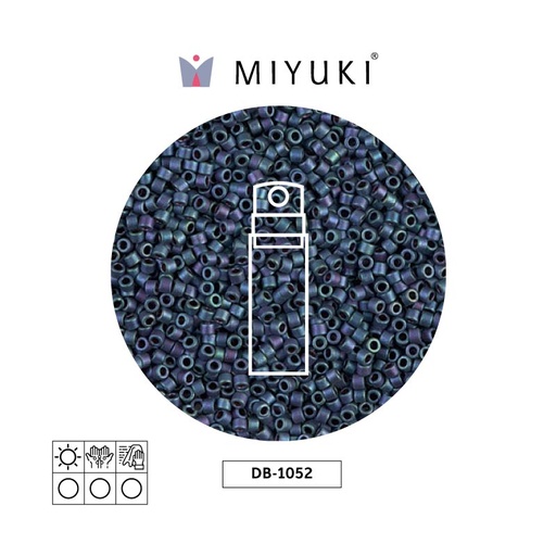 [30589] Miyuki delica 11/0 DB1052 mate metalizado azul green/gold x 10g