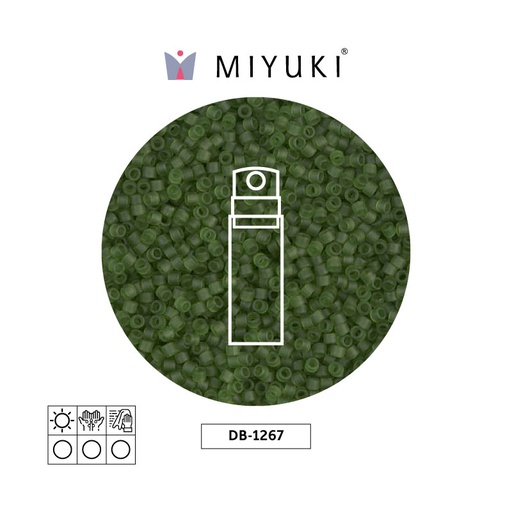 [31026] Miyuki delica 11/0 DB1267 mate transparente verde x 10g