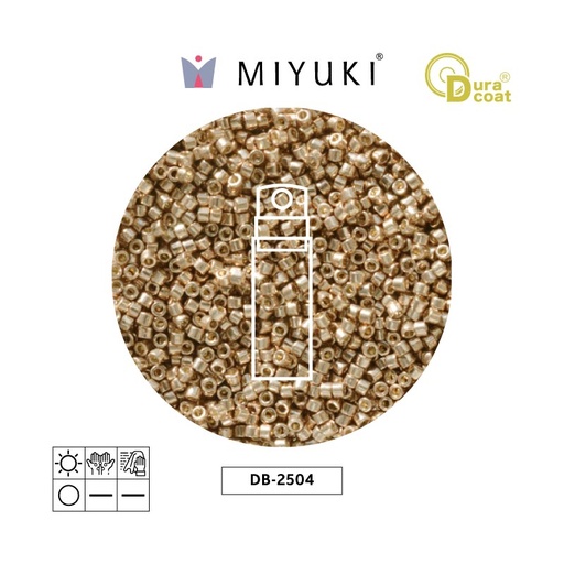 [22712] Miyuki delica 11/0 DB2504 Duracoat galvanizado rosa champagne x 10g