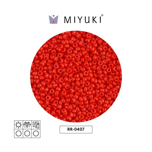 [28038] Mostacilla Miyuki rocalla 11/0 RR0407 opaco rojo x 250g