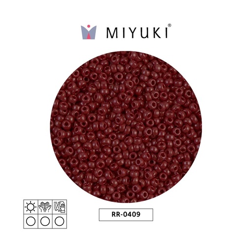 [10754] Mostacilla Miyuki rocalla 11/0 RR0419 opaco rojo café x 250g