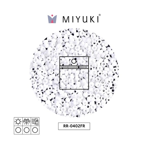 [25360] Mostacilla Miyuki rocalla 11/0 RR0402FR opaco mate perla x 25g