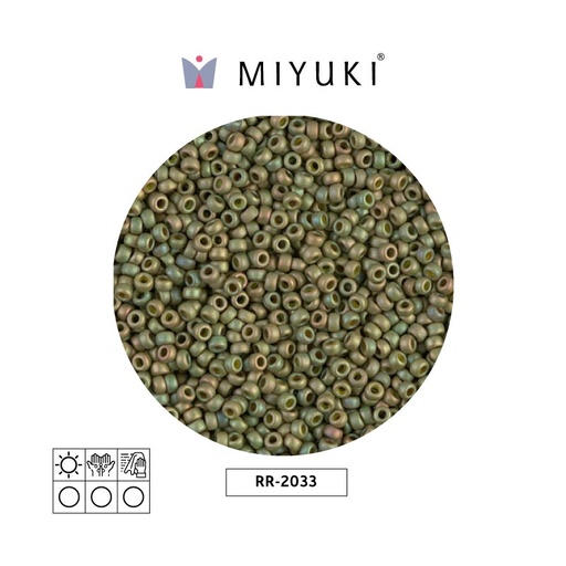 [28287] Mostacilla Miyuki rocalla 11/0 RR2033 mate opaco verde x 250g