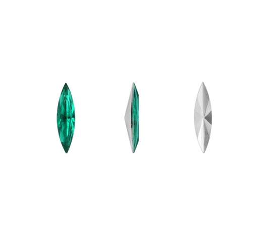 [21270] Acrilico K1015 marquesa con cono 3x11mm emerald 6 x und